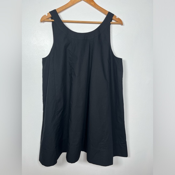 NWT J.CREW Size L Women’s Black Scoopneck shift dress in cotton poplin - - Picture 5 of 13